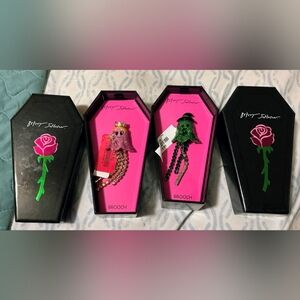 Betsey Johnson Pink and Green Gouhls Halloween Brooch Duo